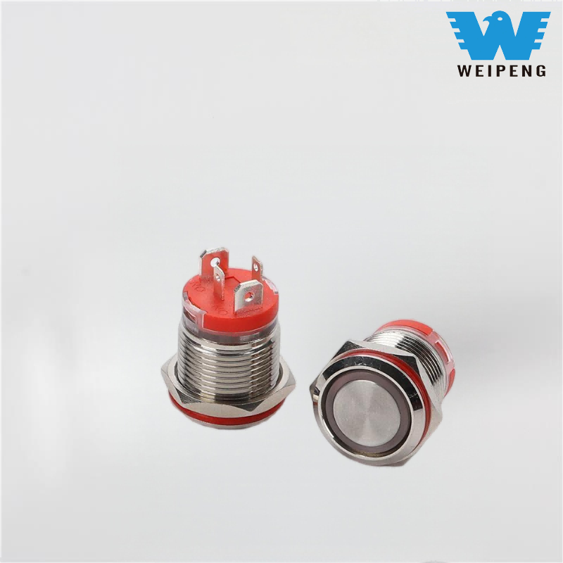 16/19/22mm Waterproof Short Metal Push Button Switch