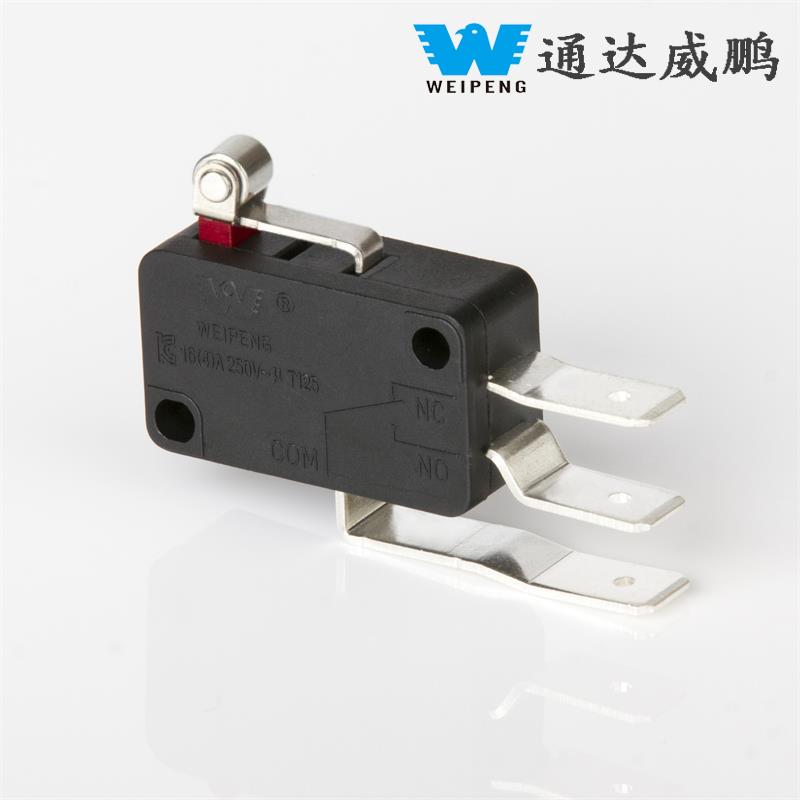 16A 3-Pin Self-Reset Silver Contact Dustproof Industrial Equipment Micro Switch