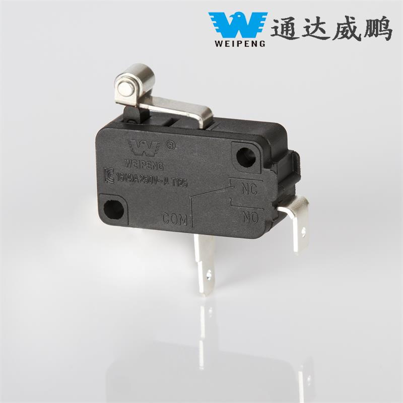 16A Black Micro Switch Short Wheel Household Appliance Switch