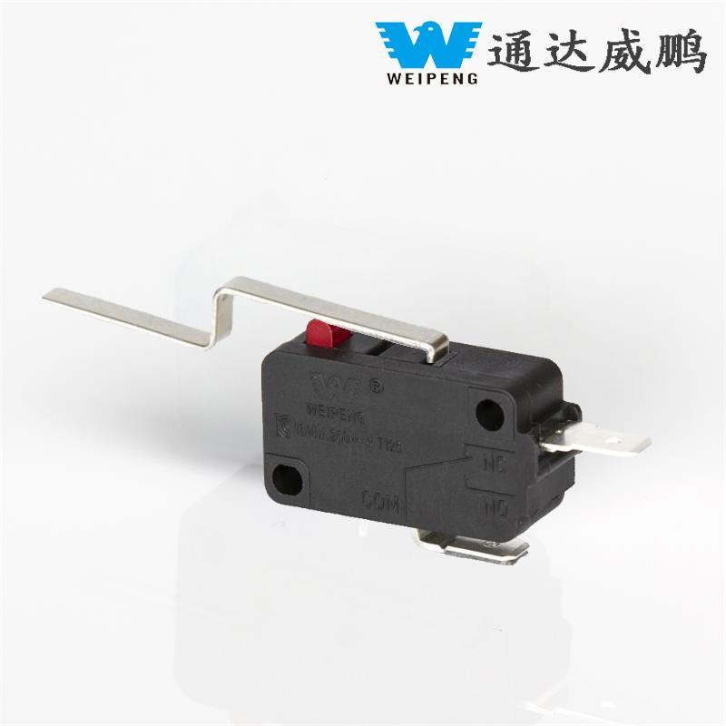 2-Pin 16A Arc-Shaped Handle Dustproof High-Current High-Temperature Micro Switch