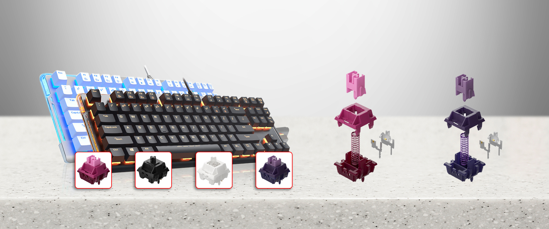Thin Axis Keyboard Switch Low Axis