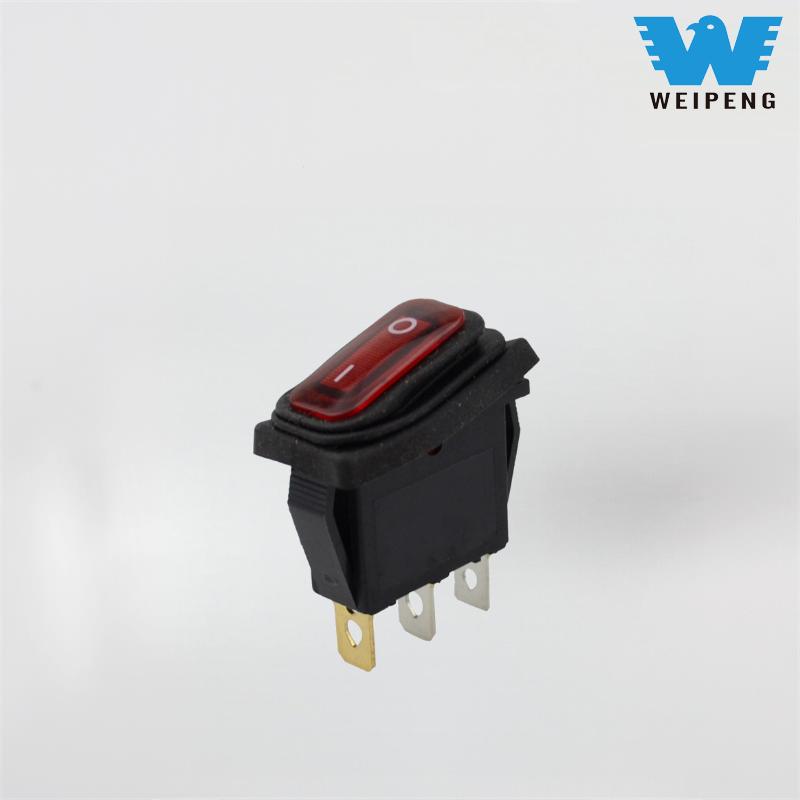 3-Pin 2-Position 12V 220V Illuminated Rocker Switch