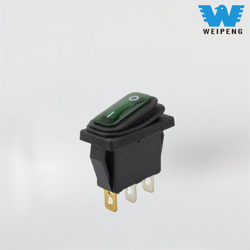 3-Pin 2-Position Rocker Switch Dustproof and Oil-Resistant