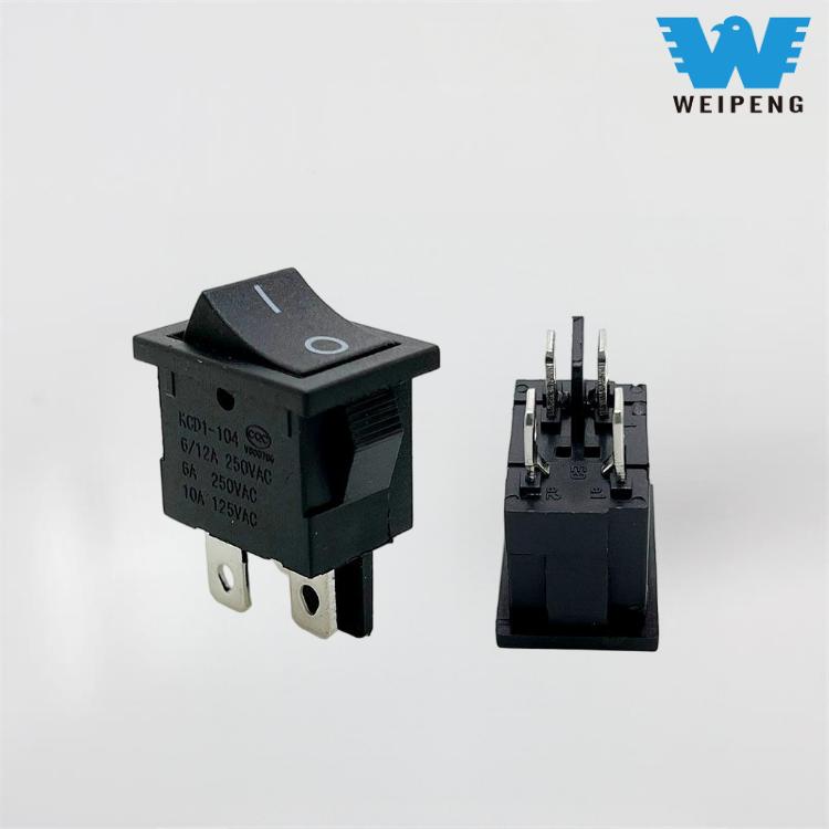 Kcd1 Boat Type Switch 4-Pin 2-Position Rocker Switch