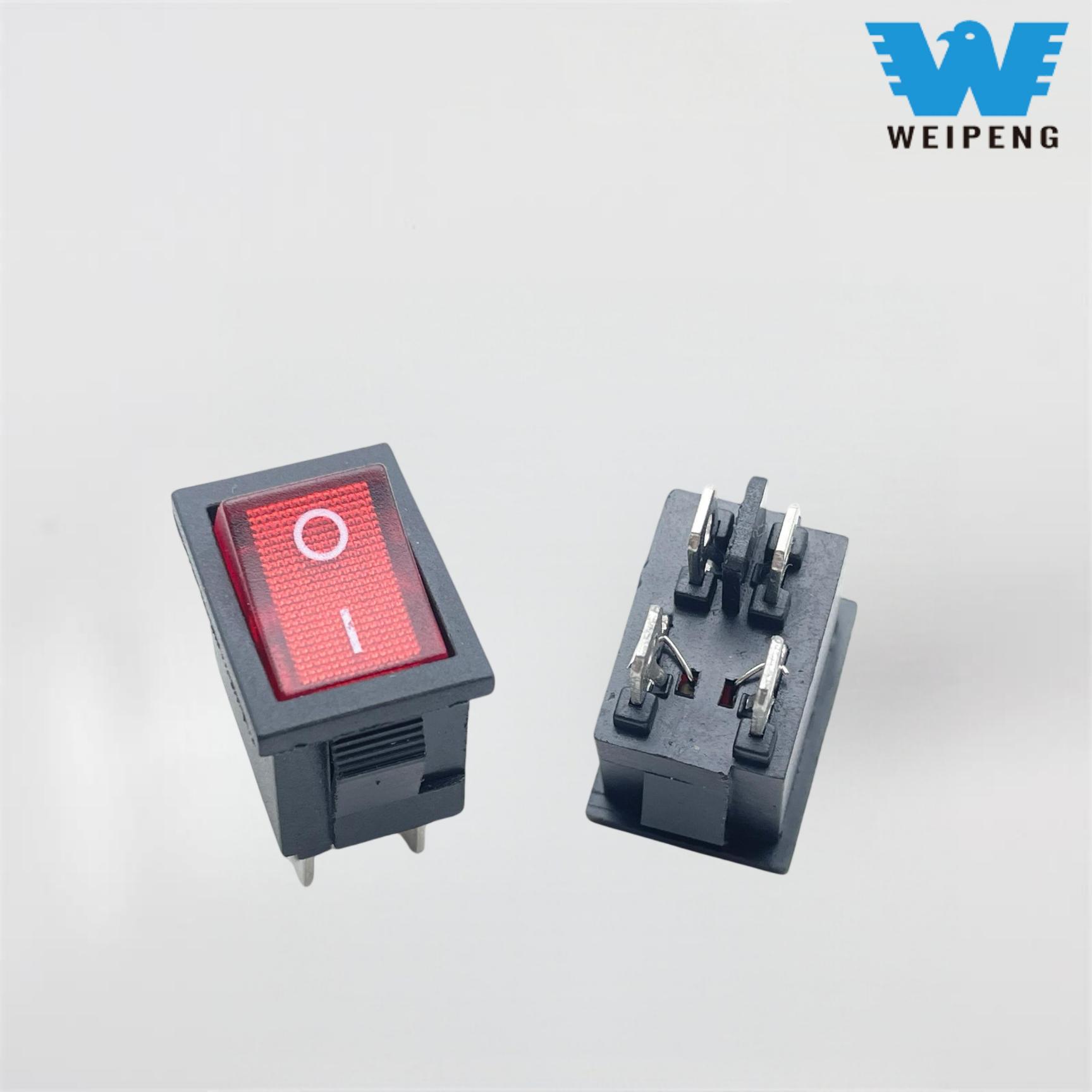 Square 4-Pins Rocker Switch