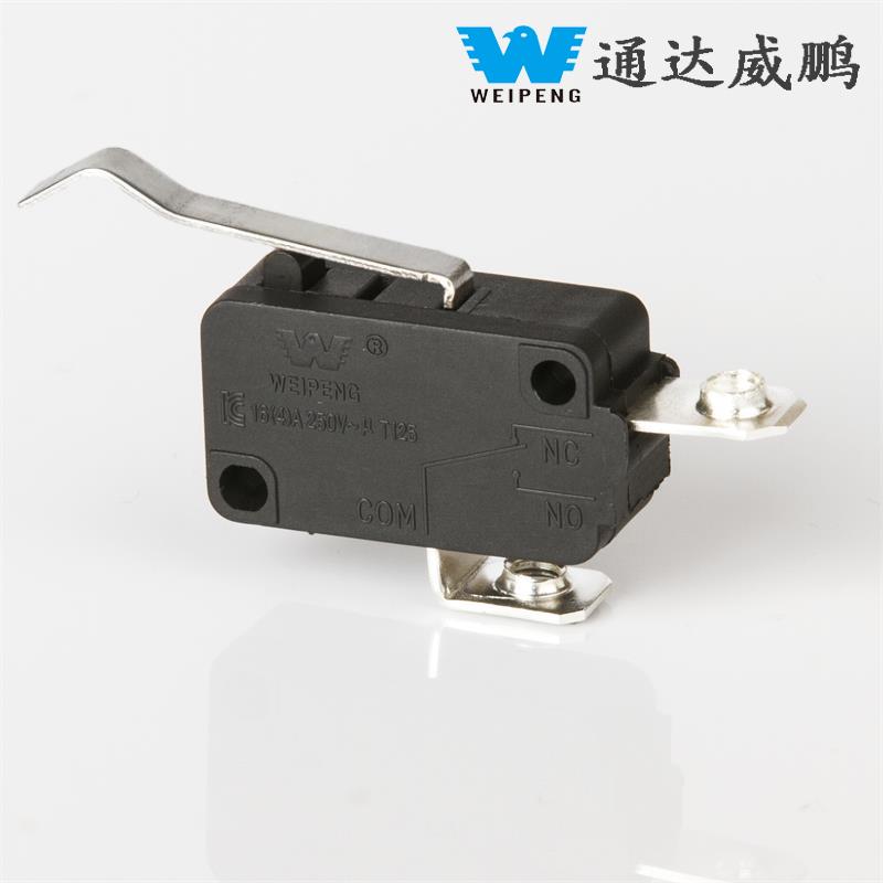 Two-Legged Lever Travel Limit Switch with Copper/Silver Contacts Solderable Wires
