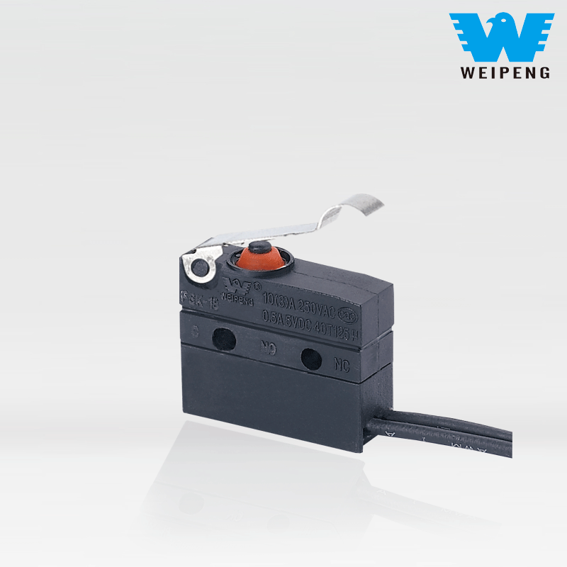 Weipeng 10A Angled Lever Side-Exit IP67 Sealed Waterproof Micro Switch